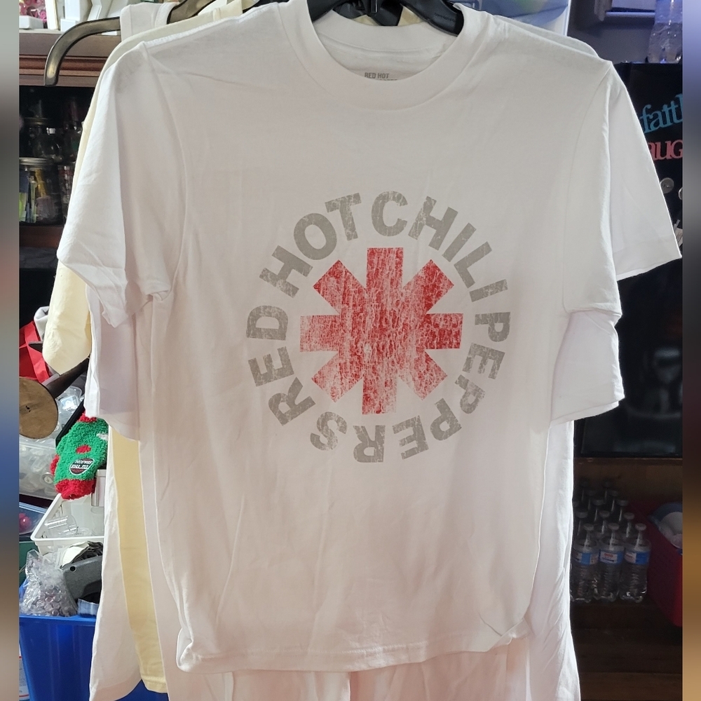 Red Hot Chili Peppers White T-Shirt Unisex S/M New